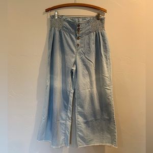 American Original Rewash Brand High Waisted Wide Leg Cropped Pants